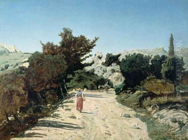 Route de la Gineste near Marseilles 1859 Oil Painting by Antoine-Jean Gros