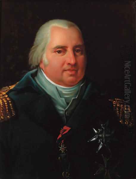 Portrait of a Naval officer, bust-length, wearing a uniform Oil Painting by Antoine-Jean Gros