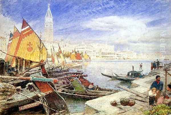 Venice 2 Oil Painting by Albert Goodwin