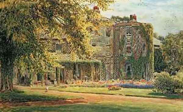 Down House from the Garden Oil Painting by Albert Goodwin