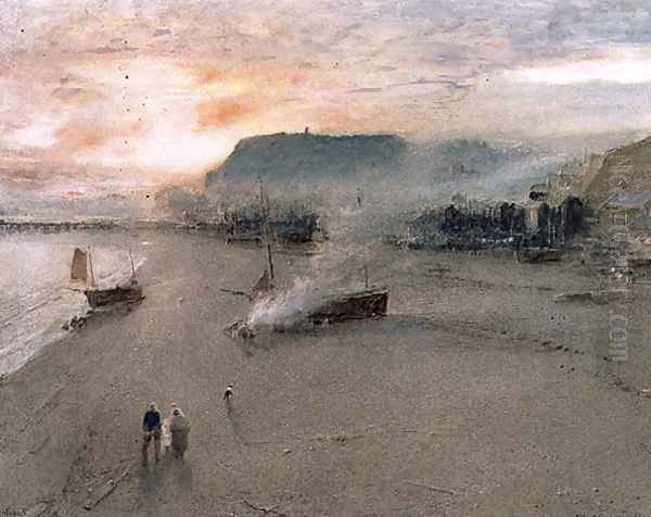 Hastings Oil Painting by Albert Goodwin