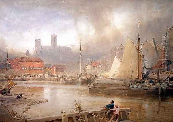 Lincoln Oil Painting by Albert Goodwin