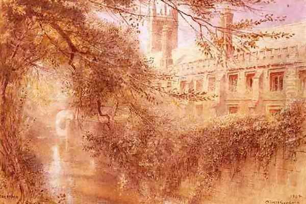 Magdalen College Oil Painting by Albert Goodwin