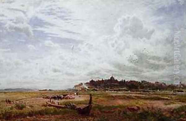 Rye Sussex Oil Painting by Albert Goodwin