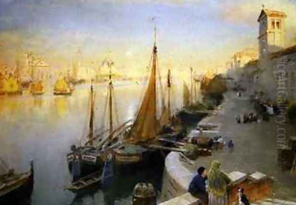 Venice 3 Oil Painting by Albert Goodwin