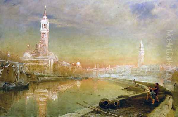 Venice Midsummer Dawn Oil Painting by Albert Goodwin