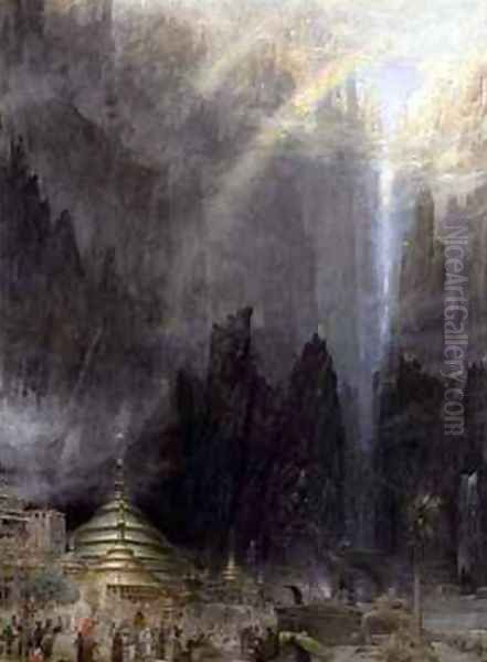 Under the Roof of the World Oil Painting by Albert Goodwin