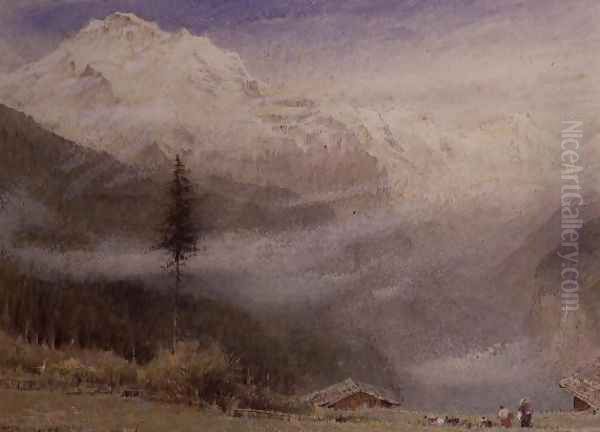 Jungfrau Oil Painting by Albert Goodwin