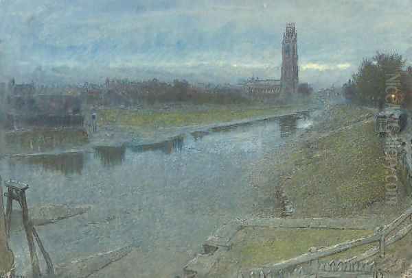 Boston 2 Oil Painting by Albert Goodwin