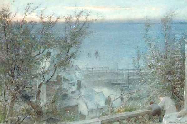 Clovelly, Devon Oil Painting by Albert Goodwin