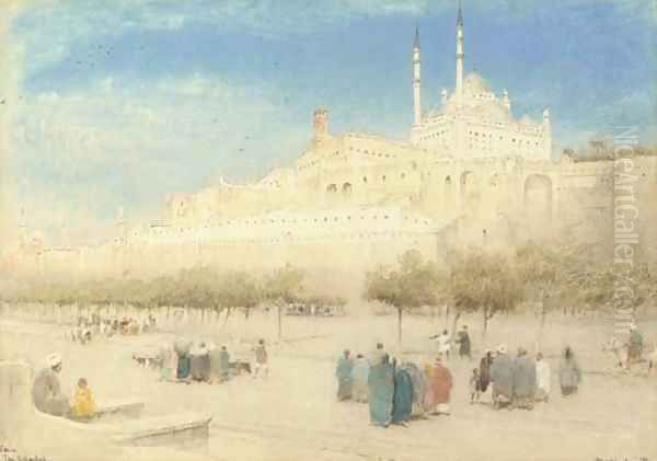 The Citadel, Cairo, Egypt Oil Painting by Albert Goodwin