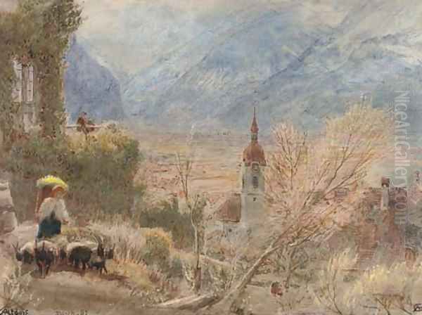 Altdorf, Switzerland Oil Painting by Albert Goodwin