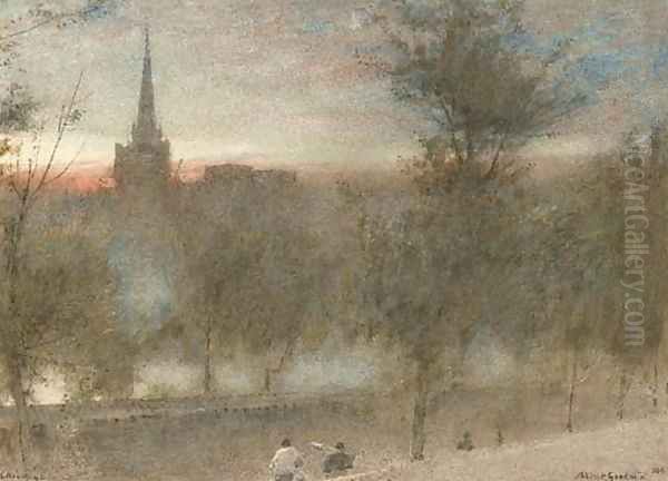 Chichester Oil Painting by Albert Goodwin