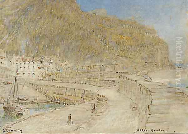 Clovelly Oil Painting by Albert Goodwin