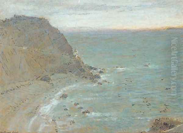 Hartland Point, North Devon Oil Painting by Albert Goodwin