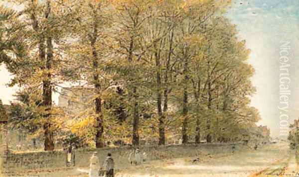 October at Westham, Pevensey, Kent Oil Painting by Albert Goodwin