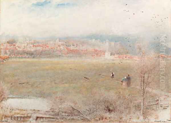 Arundel, West Sussex Oil Painting by Albert Goodwin