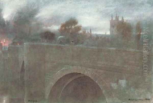 Hereford Oil Painting by Albert Goodwin