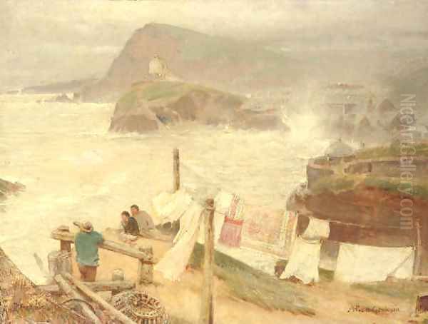 Ilfracombe from Compass Hill Oil Painting by Albert Goodwin