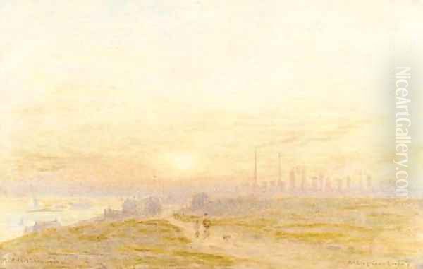 Middlesborough Oil Painting by Albert Goodwin