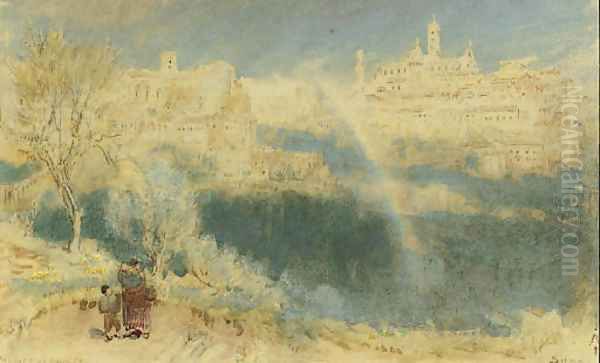 Siena Oil Painting by Albert Goodwin