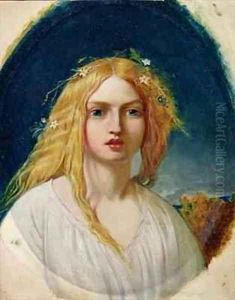 Ophelia or Evangeline Oil Painting by William Gale