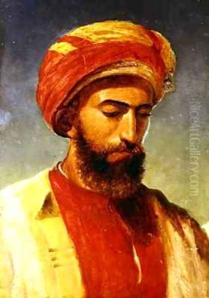 Portrait of a Man in a Turban Oil Painting by William Gale