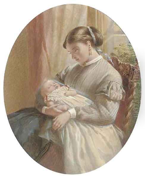 Christening day Oil Painting by William Gale