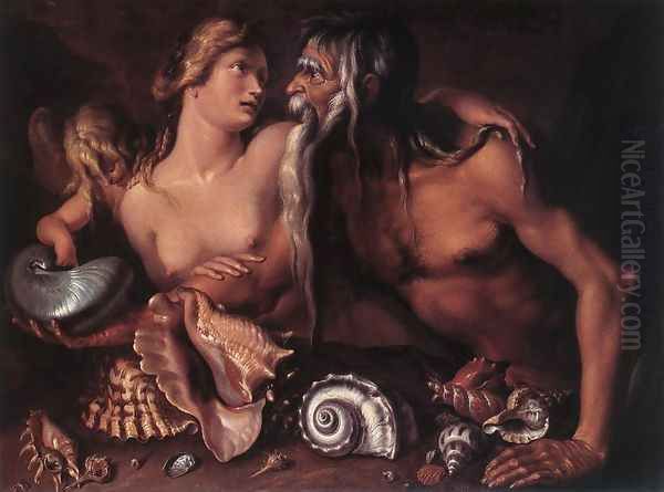 Neptune and Amphitrite Oil Painting by Jacob de II Gheyn