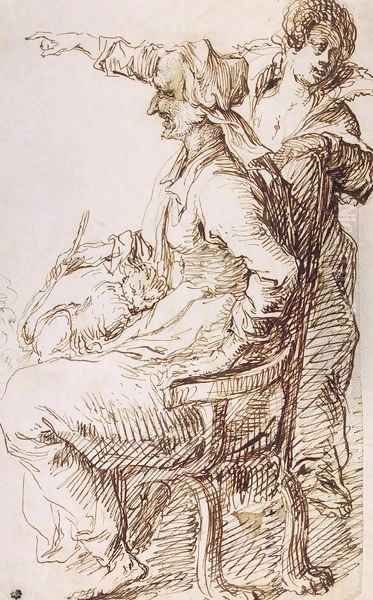 Two Witches with a Cat Oil Painting by Jacob de II Gheyn