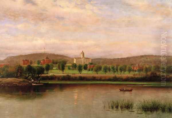 Augustana College in the 1890's Oil Painting by Olof Jonas Grafstrom