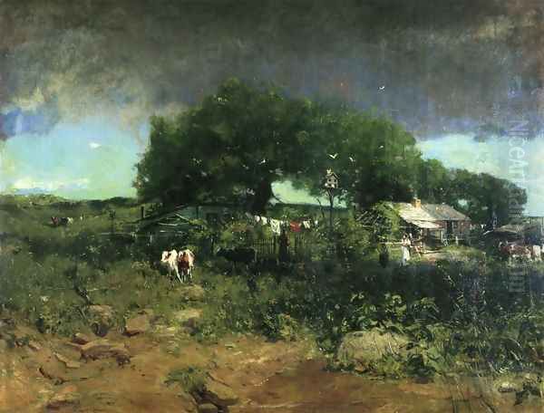 Homesteading in Tennessee Oil Painting by William Gilbert Gaul