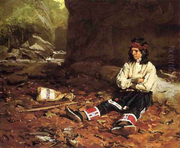 The Young Hunter Oil Painting by William Gilbert Gaul