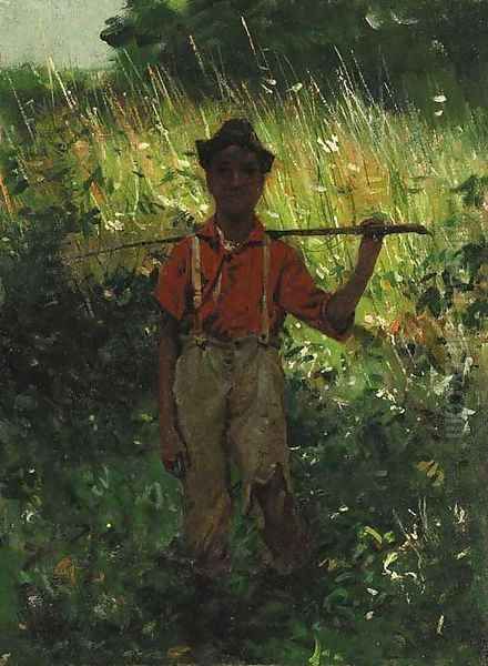 Going Fishing Oil Painting by William Gilbert Gaul