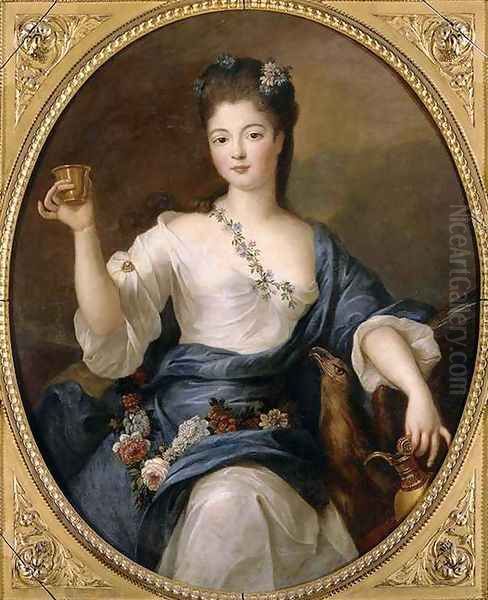 Portrait of the Duchess of Modena as Hebe Oil Painting by Pierre Gobert