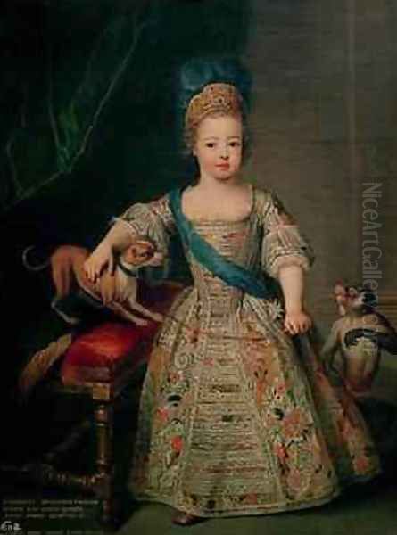 Louis XV 1710-74 as a child Oil Painting by Pierre Gobert