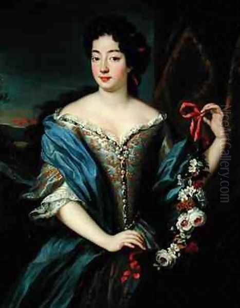 Portrait of Anne de Baviere 1648-1723 Oil Painting by Pierre Gobert