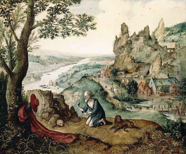 Landscape with the Penitent St Jerome Oil Painting by Lucas Gassel