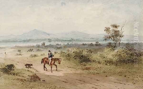 Wannon Drover Oil Painting by Samuel Thomas Gill