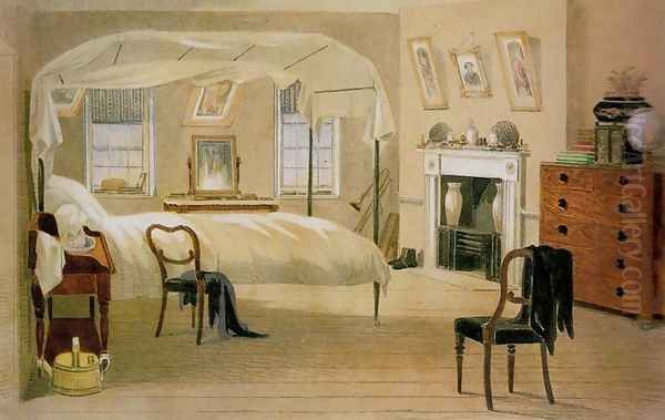 Monsieur Noufflard's Bedroom Oil Painting by Samuel Thomas Gill