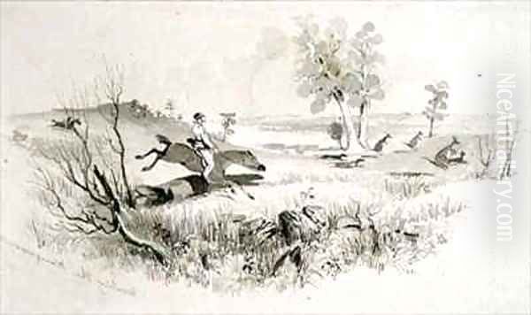 Hunting the Kangaroo Oil Painting by Samuel Thomas Gill