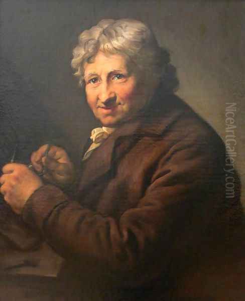 Portrait of the Painter Daniel Nikolaus Chodowiecki Oil Painting by Anton Graff