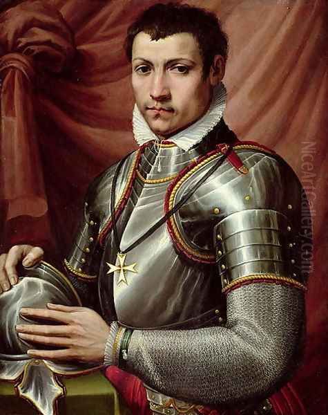 Portrait of a Knight of the Order of St. Stephen Oil Painting by Michele di Ridolfo del Ghirlandaio (see Tosini)