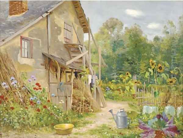 Chez le Maraicher à Aumenaucourt Oil Painting by Armand Guery