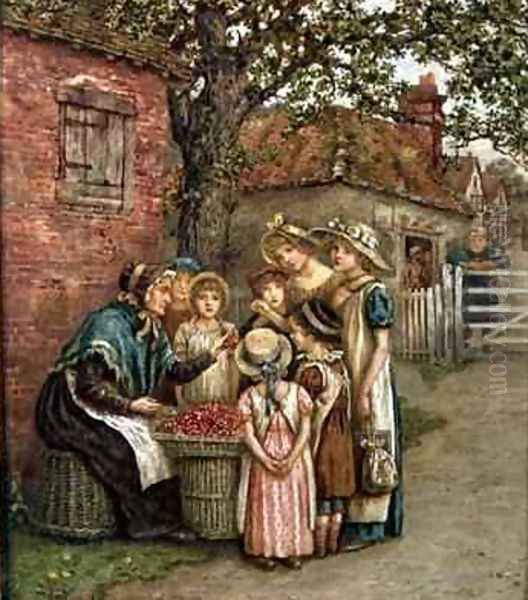 The Cherry Woman Oil Painting by Kate Greenaway