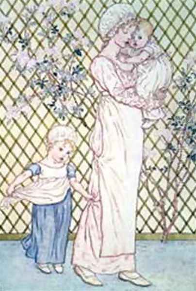 Mother and Child Oil Painting by Kate Greenaway