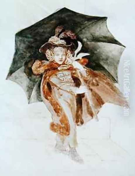 The Rainstorm Oil Painting by Kate Greenaway