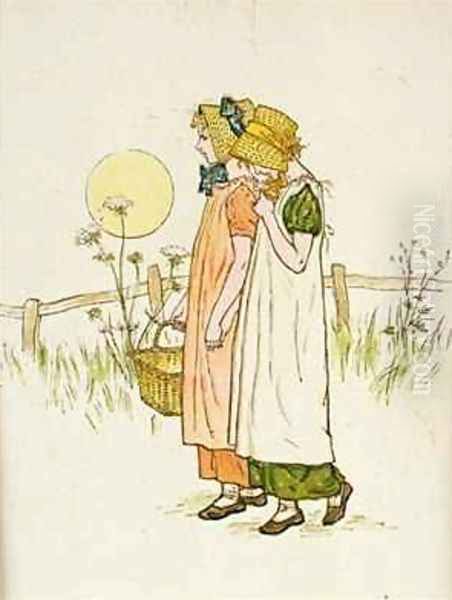 Tired from A Day in a Childs Life Oil Painting by Kate Greenaway