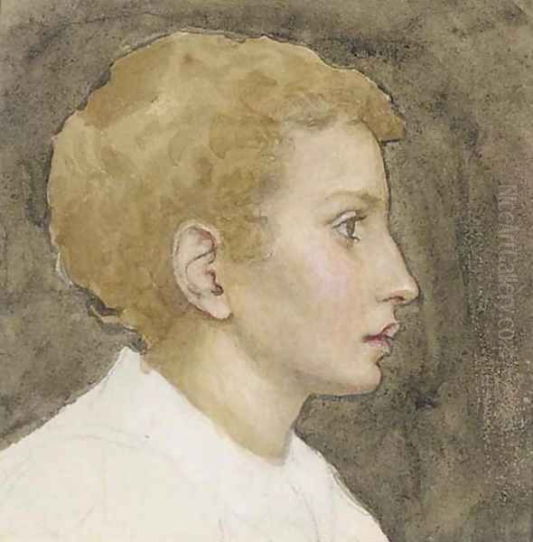 Portrait of Eddie Oil Painting by Kate Greenaway