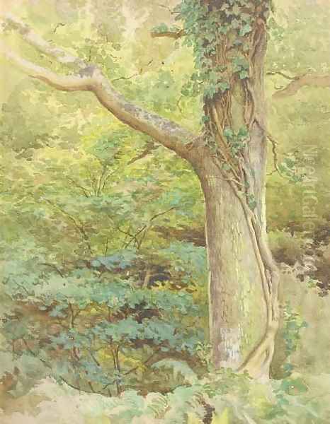 A wooded glade Oil Painting by Kate Greenaway